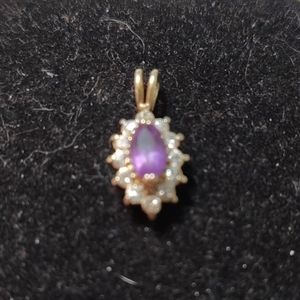 Petite Amethyst Sterling Silver Pendant
